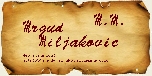 Mrgud Miljaković vizit kartica